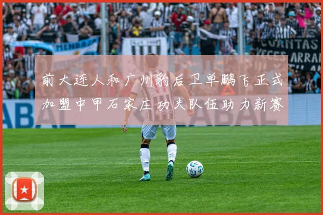 前大连人和广州豹后卫单鹏飞正式加盟中甲石家庄功夫队伍助力新赛季